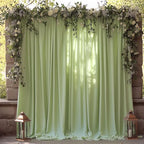 ESGOTBME 20x10ft Wrinkle Free Sage Green Backdrop Curtain for Parties Soft Fabric Drapes Wedding Curtain Backdrop for Birthday Party Decorations Background for Photography 5x10ft, 4 Panels - Image 7