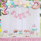 White Iridescent Sequin Backdrop 7ft x 7ft Glitter Photo Booth Backdrop - Image 3