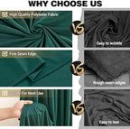 40x10FT Backdrop Curtains with Rod Pockets - Wrinkle Free Photo Stage Backdrop 8 Panels Curtains Drapes for Photography Wedding Party Baby Shower Decorations (Blackish Green) - Image 5