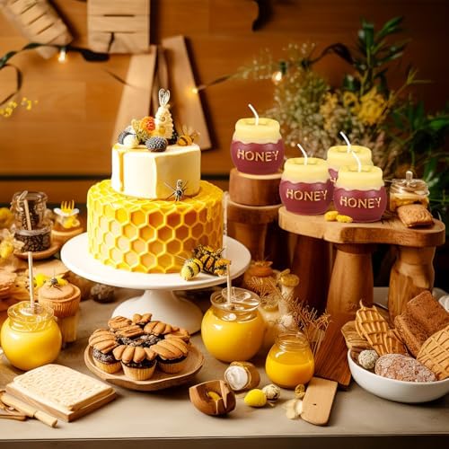 Nuanchu 12 Sets Honey Jar Candles Bee Themed Baby Shower Party Favors - Image 4