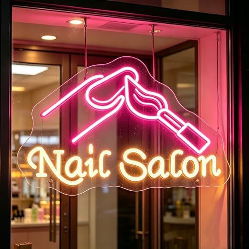 Nail Salon Neon Sign for Wall Decor - LED Neon Signs Lights for Salon Studio, Beauty Makeup Room, Bedroom - Great Gift for Nail Girls - Image 2