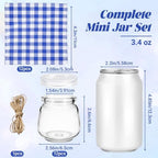 3.4 oz Small Glass Jars with Lids 12PCS, Mini Yogurt Jars for Jam - Image 2