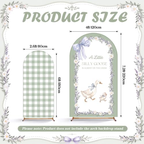 Mindsoft 2 Pcs Silly Goose Arch Backdrop Cover, Green - Image 2