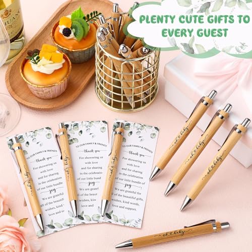 Yeaqee 100 Sets Greenery Baby Shower Pen Gifts for Guest - Image 4