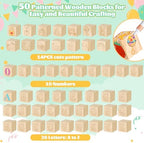 Baby Shower Blocks Game Set with Wooden Box, Acrylic Markers & Wooden Sign for Baby Shower Games, Gender Reveal & Decorations (BrownBear) - Image 4