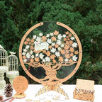 Personalized Wedding Tree Guest Book Alternative, Rustic Heart Drop Box - Image 3