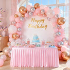 Wish Care Pink Satin Table Clothes for 4 Foot Rectangle Tables - 4FT Wrinkle Resistant Glitter Rectangle Tablecloths, Party Table Covers for Wedding Banquet, Baby Shower, Birthday, Holiday Dinner - Image 2