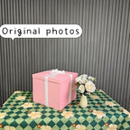 YINUOYOUJIA 3 Pack 12x12x10 Inches Large Pink Gift Box with Lid - Image 6