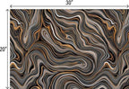 Jillson & Roberts 20" x 30" Printed Gift Tissue, Marbleized Black (24 Folded Sheets) - Image 3