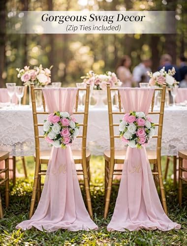 BLOSMON Flower Balls Wedding Centerpieces: 10 Pcs Pink White Fake Roses - Image 5