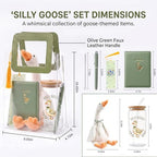 6 Sets Silly Goose Baby Shower Prizes for Game Winners Baby Shower Favors Gifts Including Fabric Goose Figurines Cups Notebooks Pens Bookmarks Ribbons Gift Bags - Image 2