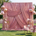 20x12FT Rose Gold Sequin Curtains Backdrop, Wrinkle Free Drop for Wedding by PartyVillage