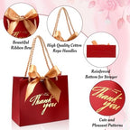Colarr 60 Pcs Small Thank You Gift Bags with Handles, Pink and Red Bag - Image 3
