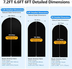 Hemmotop Stretchy Black Arch Backdrop Cover Set of 3-7.2ft, 6.6ft, 6ft - Image 3