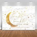 Twinkle Twinkle Little Star Gender Reveal Backdrop Pink or Blue How We Wonder What You are Gender Reveal Background Party Decoration Moon and Star Boy or Girl Banner (Grey, 8x6ft) by Fitumiw