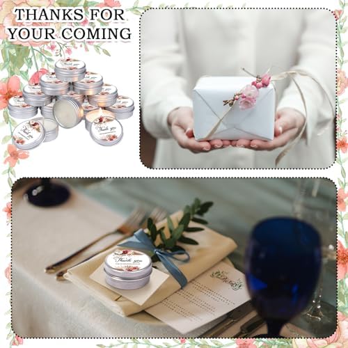 MTLEE 50 Pcs Wedding Candles Gift Favors for Guests 1 Oz, Dahlia Flowers - Image 5