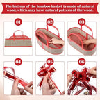 Reallnaive 3 Sets Empty Baskets for Gift to Fill Large Woven Basket - Image 3