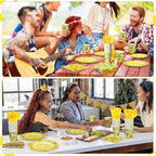 Pickmesh 400 Pcs Lemon Party Supplies Summer Fruit Plates Napkins Serve 50 - Image 5