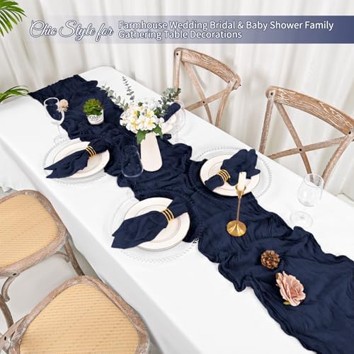 100 Pack Navy Blue Napkins 20x20Inch Cheesecloth Napkins - Image 5