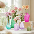 Glass Bud Vases in Bulk Small Mini Colorful Colored Vase for Flowers 40pc - Image 4
