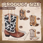 Tioncy 24 Pcs Cowboy Boot Paper Gift Bags, Assorted Style, Brown - Image 2