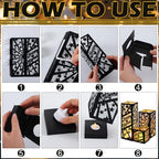 Rossesay 12 Pcs Retirement Lantern Centerpiece for Black and Gold Party - Image 6