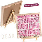 Pink Felt Letter Board Double-sided with Wooden Frame - Image 6