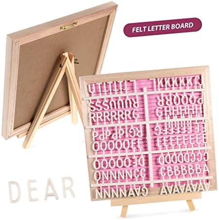 Pink Felt Letter Board Double-sided with Wooden Frame - Image 6