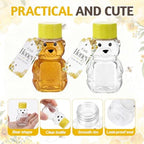 50 Pack Mini Honey Jars Party Favors, 2 Oz Plastic Small Bear Honey Bottles - Image 4