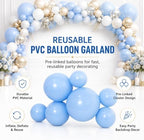 Reusable Inflatable Balloon Garland Arch Kit, Linked PVC Balloons (Purple) - Image 2
