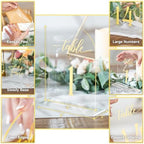 Clear gold Arched Wedding Table Numbers 1-15 with Stands, 5x7 Inch Acrylic Arch Sign with Holder, Clear gold Arch Acrylic Table Numbers for Wedding Reception(1-15, 5"x7") - Image 3
