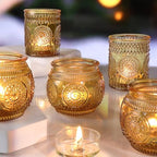 36 Pcs Amber Candle Holders - Vintage Candle Holder for Rustic/Boho Wedding Table centerpieces, Bridal Shower, Baby Shower Decoration - Image 5