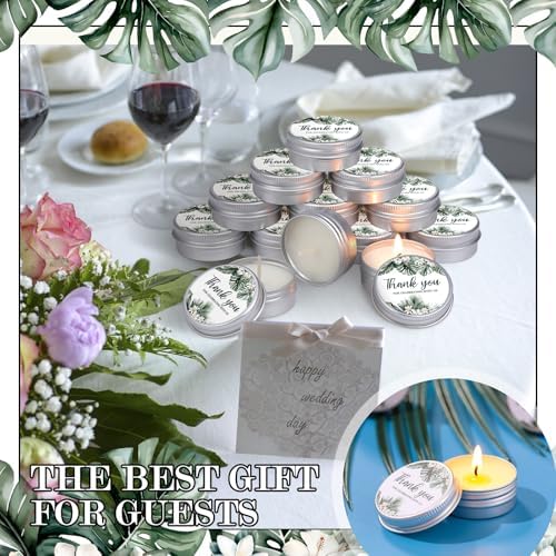 MTLEE 50 Pcs Wedding Candles Gift Favors for Guests 1 Oz, Palm - Image 5