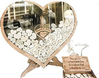 jinfu Custom Transparent Heart Alternative Rustic Wedding Guest Book,Wedding Guest Book Alternative Wedding Decor Drop Heart Guestbook,Personalized Wedding Guest Book (with Wood Box,15 x25cm 30heart) by Unknown