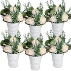 6 PCS Champagne Wedding Flower Table Centerpieces - 10 Inches by DIYDOFUN