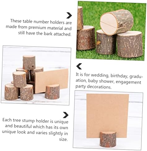 Wooden Stump Note Holder Set 50 Pieces for Wedding Table Numbers - Image 5