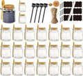 Glass Sugar Scrubs Jars, Bath Salt Container, Glass Jars w/ Bamboo Spoons by Ahhute