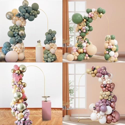 Wedding Arch Backdrop Stand 6FT Gold Wedding Balloon Arched Backdrop Stand Square Arch Frame for Birthday Party Bridal Baby Shower Ceremony Decoration, ZG02-3 - Image 7