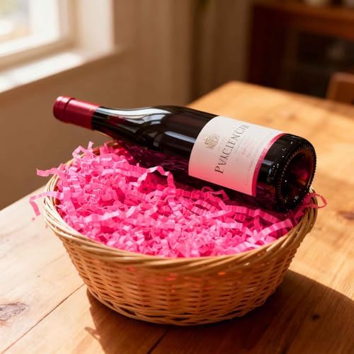 10LB Fluorescent Fuchsia Crinkle Cut Paper Shred Filler, Paper Shreds for Basket Fillers, Birthday, Gift Wrapping, Anniversary, Wedding, Valentine's Day, Christmas Gift Decor Party Filler - Image 4
