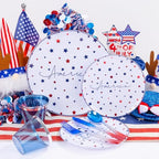EjonirInjonir 180pcs 4th of July Plastic Plates for Independence Day - Image 3