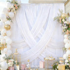 30ftx12ft White Backdrop Curtains for Wedding Parties, Wrinkle Free 6 Panels Silky Polyester 12 ft Long Photo Backdrop Drapes Back Drop Cloth Drapery for Birthday Photography Background Curtains - Image 6