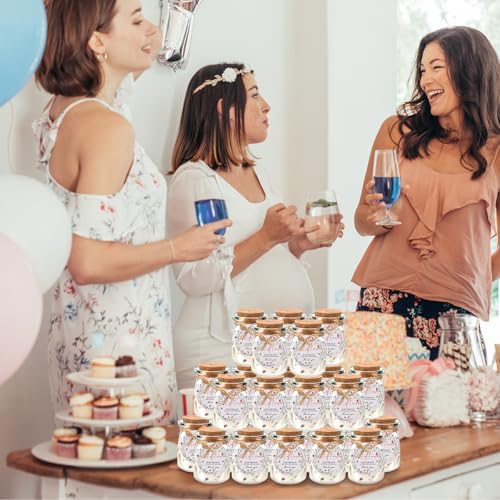 Threlaco 20 Wildflowers Pcs Baby Shower Favor Candle Glass Jar - Image 6
