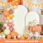 Set of 2 Arch Backdrop Covers Cream(7.2Ft, 6Ft), 2-Sided Spandex Fitted Round Top Chiara Arch Backdrop Stand Covers for Baby Shower Wedding Birthday Party Supplies (Only Cover) - Image 2