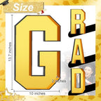 Grad Charcuterie Letters Fillable for Graduation Party Decorations, 13.7 Inch Gold Grad Cardboard Letters Charcuterie Boards Paper Mache Letter Trays for Grad Table Centerpieces Party Supplies - Image 2