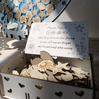 Beach Wedding Guest Book Alternative, Wooden Heart Drop Box Seashell Tokens - Image 5