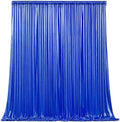 Royal Blue Satin Backdrop Curtains 4 Panels - Glitter Photo Drapes for Baby Shower, 20x10FT Shimmer Back Drop Cloth, Wrinkle Free for Birthday Party Graduation Prom Celebration Decorations by WishCare