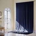 20x16ft Navy Blue Backdrop Curtain for Party, 4 Panels Wrinkle Free 16 Foot Long Polyester Photo Backdrop Drapes Photography Background for Wedding Birthday Gathing by Gogoparti