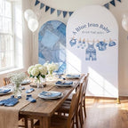 Mindsoft 2 Set Blue Jean Baby Shower Arch Backdrop Cover 7.2ft 6.6ft - Image 4