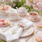 50 PCS Vintage Floral Teapot Napkin Ring Vintage Teapot Napkin Holder Tea Party Table Decor for Floral Theme Tea Party Birthday Wedding Bridal Shower Supply - Image 2