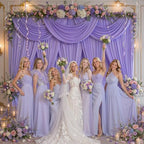 50x10FT Backdrop Curtains with Rod Pockets - Wrinkle Free Photo Stage Backdrop 10 Panels Curtains Drapes for Photography Wedding Party Baby Shower Decorations (Lavender) - Image 7